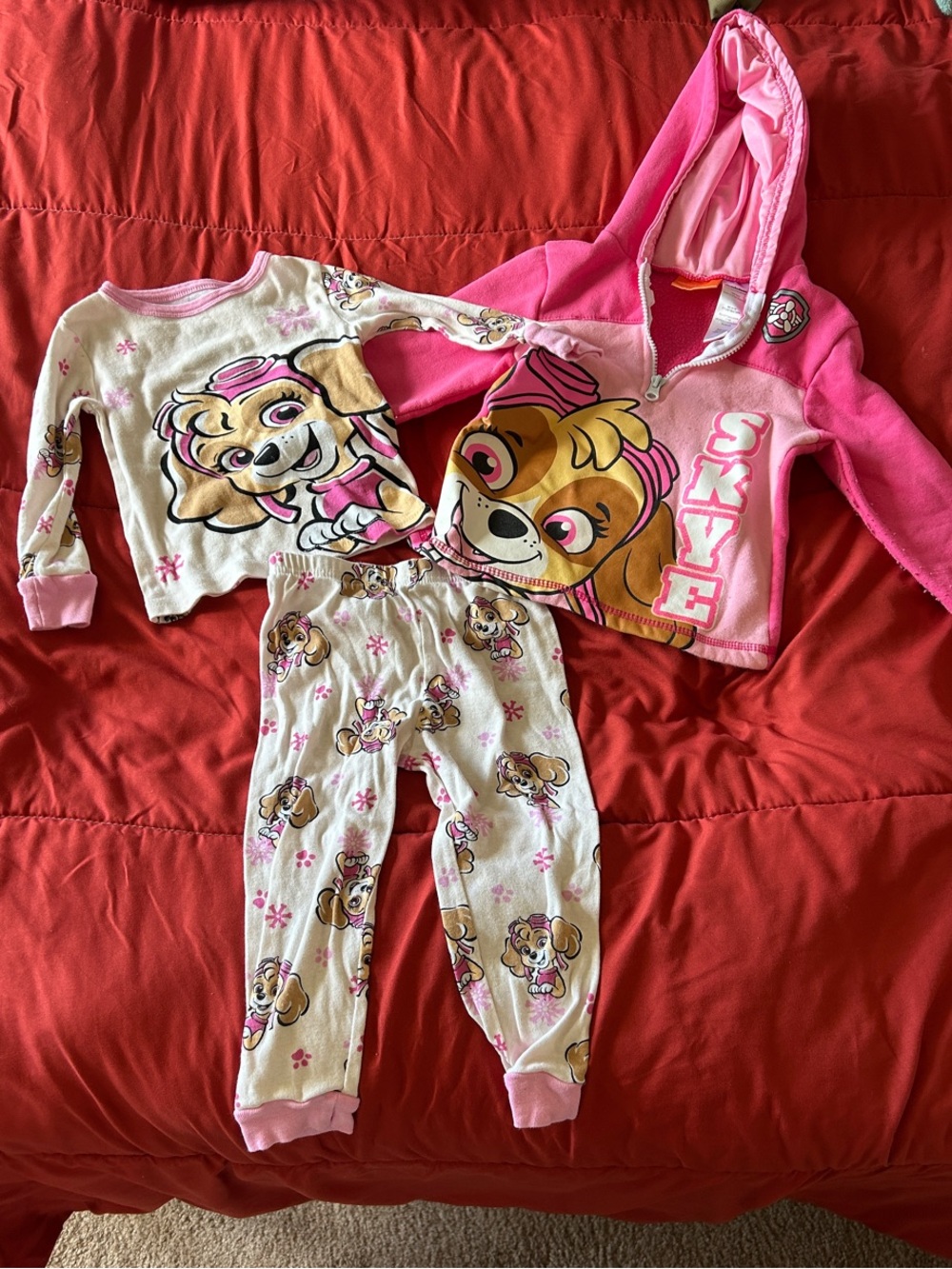 Paw Patrol Skye Pink Hoodie & Pajama Set